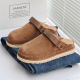 New Sandals Women's Boken Flip Flops Cork Bags Cowhide Cross Border Unisex Plus Size Fleece Snow Boots Velcro UGG