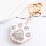 Cross-border cute diamond-set dog keychain creative bag pendant cute like animal pendant gift wholesale