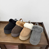 FW2026 Thick Sole Strappy Sheepskin Fur All-in-One Snow Boots Thicker Warm Wool Flip Flops Cross Border Spot UGG