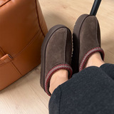 Ethnic-style made thick-soled snow boots women's inner heightened leather fur one-piece cotton boots slippers cowhide wool fleece anti-slip UGG