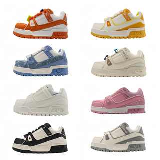 Foreign trade Putian shoes Louis Vuitton empty glue version Trainer Chubby Ding heavy sole bread shoes men and women cross-border running shoes