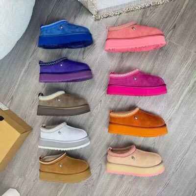 New Hot Embroidery Thicker Snow Boots Women High Quality Leather Fur All-In-One Boots Slippers Fleece Anti-slip UGG
