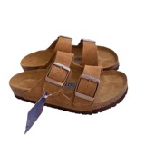 Cross-border cork bottom double belt semi-slip sandals women outer wear lazy Birkenstocks cowhide sandals manufacturers hand out UGG
