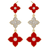 Earrings Zircon Floral Earrings Jewelry