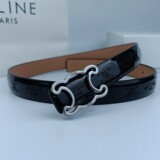 Celine One Piece Generation 2.5 Two-Ply Cowhide Leather Belt Ladies Fashion Simple Genuine Leather Dress Denim Slim Belt