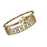 Stainless Steel Celi Arc de Triomphe Large V and TB Gold Bracelet Women European and American Ins Fashion Guru Open Bracelet Waterproof
