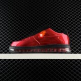 AirForce1Low Seamless Red Black Patent Leather All Palm Air Cushion Men's Air Force One Low Top Sneakers