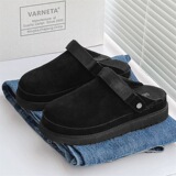 New Sandals Women's Boken Flip Flops Cork Bags Cowhide Cross Border Unisex Plus Size Fleece Snow Boots Velcro UGG