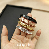 Louis Vuitton New Rose Gold Titanium Steel Couple Bracelet 18K Gold Plated Light Luxury Opening Bracelet V