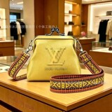 Louis vuitton leather small vintage coin purse women's new european and american mobile phone bag coin purse storage bag mini clip bag