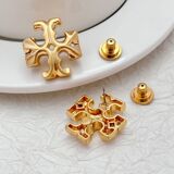 TB European Style Fashion Commuter 18 K Gold Stud Earrings Ear Cuff TB
