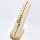 Tiffany titanium steel 18K gold love horseshoe buckle splicing chain bracelet women light niche premium sense commute all match