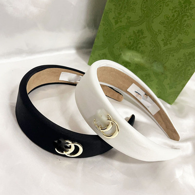 Zhao Rusi is the same style! Chanel-style sponge headband ~ Satin premium 2024 early autumn new headband French girl