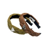 Prada Leather Sponge Pressed Elegance Headband Summer Premium Influencer 2023 New Versatile Outdoor Departure Card Hair Accessories