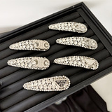 chanel super shiny full of water droplets bb clip women's light luxury side premium feeling bangs hair clip exquisite hair card hair accessories