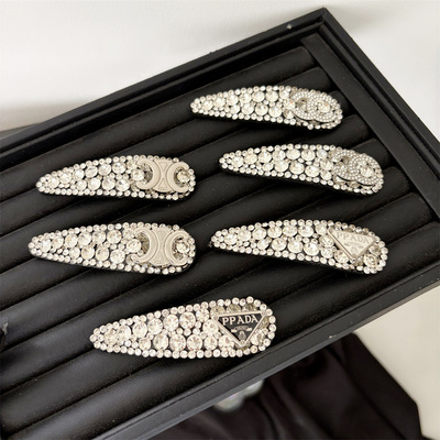 chanel super shiny full of water droplets bb clip women's light luxury side premium feeling bangs hair clip exquisite hair card hair accessories