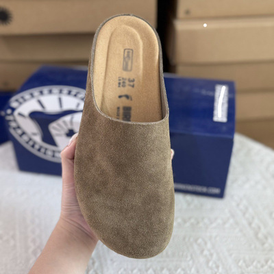 Birken Shoes Toe Half Slippers 2025 New Leather Outerwear Slip On Birken Sandal Slippers Unisex