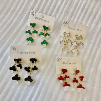 Fashion Earrings Floral Stud Earrings Stainless Steel