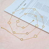 Stainless Steel Floral Necklace Floral Cross-border Best Seller Necklace