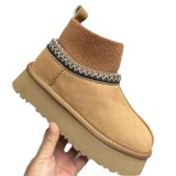 Manufacturers of men's and women's ethnic socks made of thick-soled snow boots women's plus size cotton boots cowhide knit wool fleece UGG
