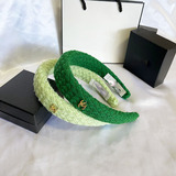 New Linen Woven Wide Edge Light Luxury High Appearance Chanel Style Hair Band Burst French Sweet Korean Style Niche Headband