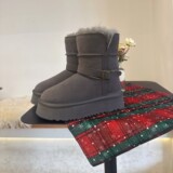 Winter Fur Snow Boots Women Wool Snow Cotton Boots Warm Motorcycle Rider Boots Fleece Padded Wool UGG
