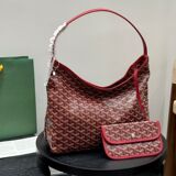 goyard dog tooth hobo armpit bag large capacity zipper mother tote daily commute shoulder handbag