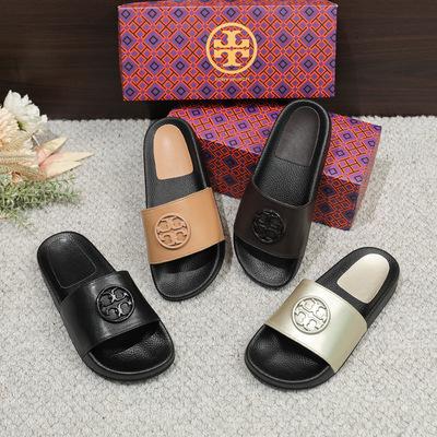 tb summer new flip flops unisex soft sole simple outdoor casual anti-skid beach slippers outer wear