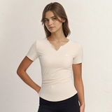alo same style sports t-shirt summer yoga fitness pilates short sleeve running dry slim solid color top