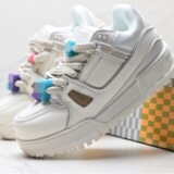Foreign trade Putian shoes Louis Vuitton empty glue version Trainer Chubby Ding heavy sole bread shoes men and women cross-border running shoes