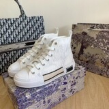 Dior2026 Canvas Shoes White Flat Print Sport Skate Shoes Height Boost