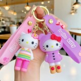 Cross-dressing hellokitty sanrio keychain hundred change kitty cat doll schoolbag ornament student small gift