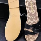 Coach Summer Flat Bottom Word Versatile Metal European and American Fashion Women Flat Bottom Fashion Versatile Classic High End