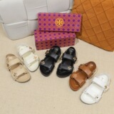 TB Cross-border foreign trade platform velcro sandals summer new all-match open toe strap beach shoes women