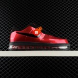 AirForce1Low Seamless Red Black Patent Leather All Palm Air Cushion Men's Air Force One Low Top Sneakers