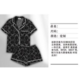 Coach Cross Border Amazon Summer Printed Pajamas Parent-Child Loungewear European and American Foreign Trade Short Sleeve Shorts Pod Customization