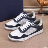 Dior Cross-border Foreign Trade Men's Shoes Fashion Versatile Sneakers Casual Color Block Genuine Leather Skate Shoes