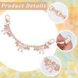 Bag Metal Pendant Decorative Handle Chain Pearl Bow Flower Chain Fashion Versatile Bag Clothing Accessories