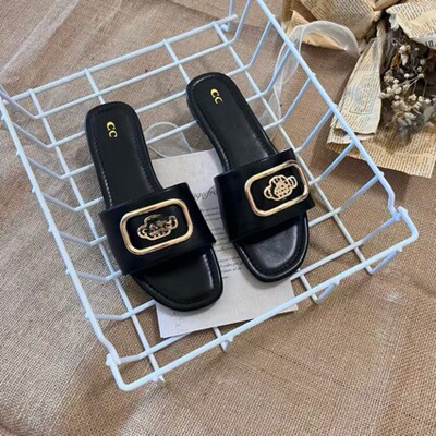 coach cross-border all-match slippers women wear summer new girls heart fashion flat soft fairy flip flops beach trend