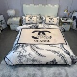 Gucci new foreign trade brand washed Tencel net red four-piece set ice silk four-piece set Amazon cross-border bedding