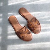 TB Cross-border foreign trade net red sandals women's outer wear trendy all-match mesh flip-flops slippers women's outer wear beach shoes