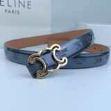 Celine One Piece Generation 2.5 Two-Ply Cowhide Leather Belt Ladies Fashion Simple Genuine Leather Dress Denim Slim Belt