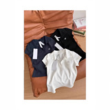 alo american style lapel polo short sleeve t-shirt women slim yoga sports casual short women