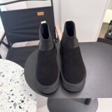 Hong Kong women's pencil boots 2026 autumn and winter new sheepskin fur thick sole increased anti-slip thickened snow boots UGG