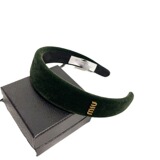 miumiu red vintage port style velvet headband women 2023 new premium elegant sponge headband hair card versatile headwear