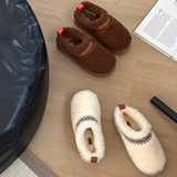 2026 winter new wool ethnic style lamb wool snow boots fur one-piece thick-soled slippers women all-match outer wear UGG