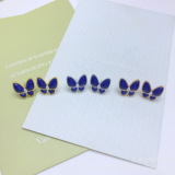 New van cleef Blue Stud Earrings Fashion Minimalist Direct Fashion