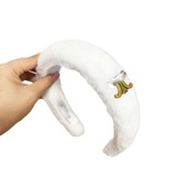 celine Arc de Triomphe Hair Tie Plush Hair Band Hair Clip Women's Fall Winter High Cranial Top Hairy Headband 2022 New Premium