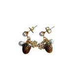 New fashion light luxury sweet cute pearl inlaid English letter strawberry women metal high quality jewelryTB
