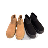 Hong Kong women's pencil boots 2026 autumn and winter new sheepskin fur thick sole increased anti-slip thickened snow boots UGG
